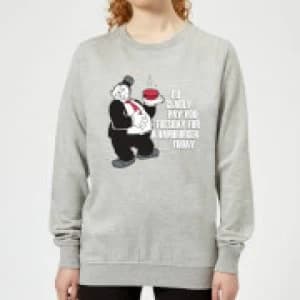 Popeye Hamburger Womens Sweatshirt - Grey - 3XL