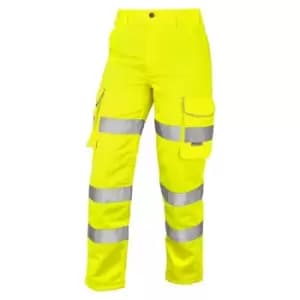 Leo Workwear Pennymoor ISO 20471 CL 2 Poly/Cotton Womens Cargo Trouser Hi-vis Y