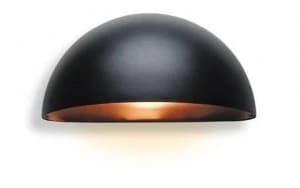 1 Light Outdoor Wall Light Black IP44, E27