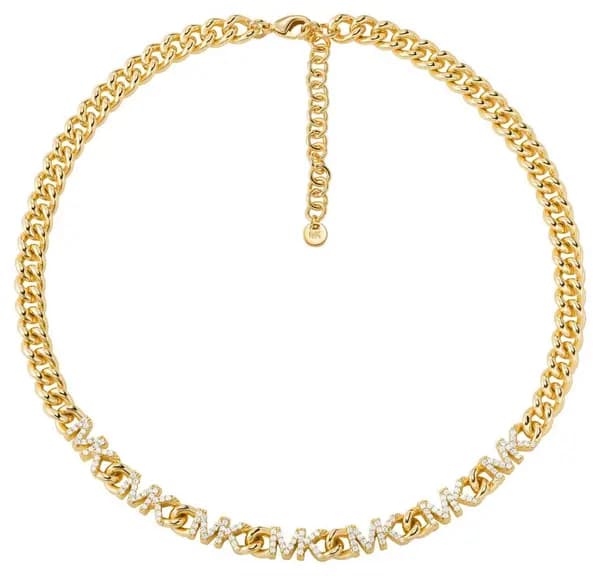Michael Kors MKJ7959710 Womens Gold-Tone Cubic Zirconia MK Jewellery
