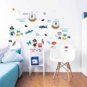 Walltastic Pirate Wall Stickers Decor Kit 41 Pack