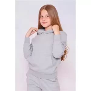 I Saw It First Grey Marl Girls Basic Hoodie - Grey