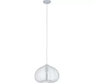 INTERIORS by Premier Lavis 1 Bulb Pendant Ceiling Light - White