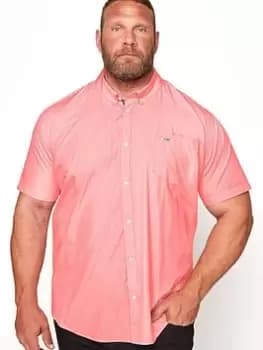 BadRhino Essential Short Sleeve Oxford Shirt - Pink, Size 1Xl, Men