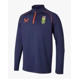 Castore South Africa Cricket quarter Zip Training Top - Blue
