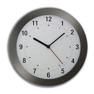 5 Star Facilities Wall Clock Radio Controlled Diameter 300mm Grey