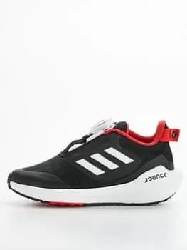 adidas Kids EQ21 Run 2.0 - Black/White, Size 10