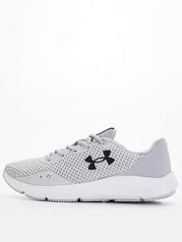 Under Armour UA Charged Pursuit 3 Trainers - Grey/Black, Grey/Black, Size 6, Women