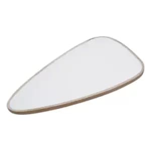 43cm Mango Wood Triangular Serving Dish with White Enamel