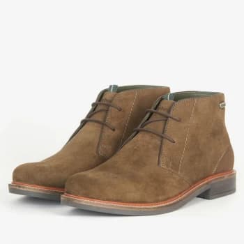 Barbour Mens Readhead Suede Desert Boots - Olive - UK 10