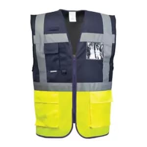 Portwest Paris Executive Class 1 Hi Vis Vest Yellow / Navy S