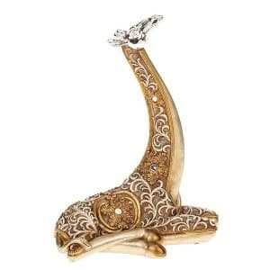 Filigree Gold Giraffe Lying Small Ornament