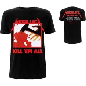 Metallica - Kill 'Em All Tracks Mens XX-Large T-Shirt - Black