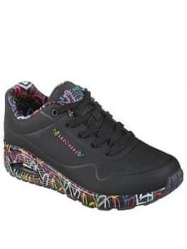 Skechers James Goldcrown Uno Loving Love Trainers - Black, Size 5, Women