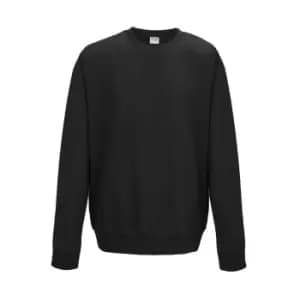 AWDis Just Hoods AWDis Unisex Crew Neck Plain Sweatshirt (280 GSM) (5XL) (Jet Black)