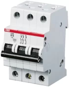 Abb S204-B25 Circuit Breaker, Thermal Mag, 4 Pole