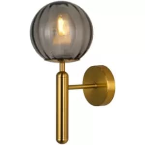 Netlighting Ravena Modern 1 Light Wall Lamp, E27 LED - ITLWL-2324-1 Bro+Sg