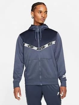 Nike Repeat Polyknit Zip Hoodie - Navy, Size 2XL, Men
