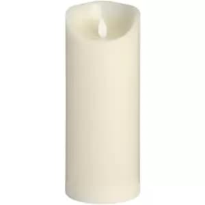 Luxe Collection 3.5 x9 Cream Flickering Flame LED Wax Candle