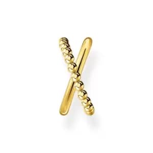 THOMAS SABO Gold Plated Criss Cross Dots Ear Cuff