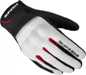 Spidi Flash Motorcycle Gloves, black-white, Size 2XL, black-white, Size 2XL