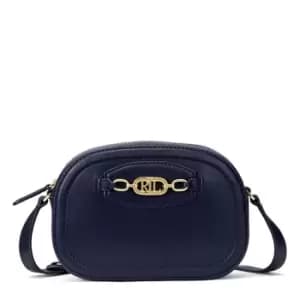 Lauren by Ralph Lauren Leather Medium Jordynn Crossbody Bag - Blue