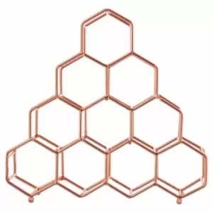 Premier Housewares 10 Bottle Spice Rack, Copper Plated