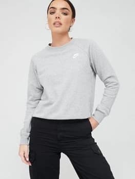 Nike NSW Essentials Sweatshirt - Dark Grey Heather Size M Women