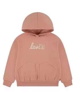 Levis Girls Poster Logo Hoodie - Terra Cotta, Orange, Size Age: 8 Years, Women