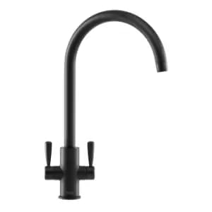 Franke Ascona Black Kitchen Twin Lever Tap