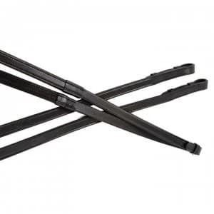 Collegiate One Sided Rubber Reins - Black