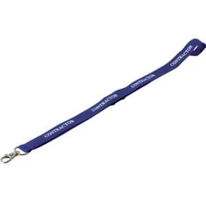 Durable Textile Badge Lanyard Contractor Pack 10