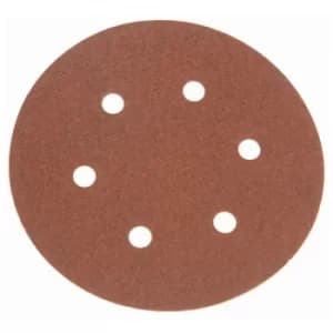 Faithfull 5820 Hook & Loop Sanding Disc DID2 Holed 150mm x 80G (Pa...