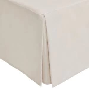 Catherine Lansfield Natural Non-Iron Plain Dye Pleated Platform Valance Sheet - King