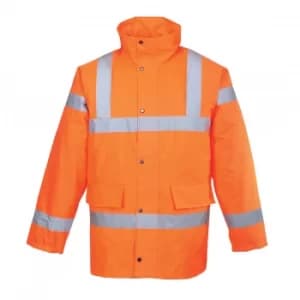 Oxford Weave 300D Class 3 Hi Vis Traffic Jacket Orange 2XL