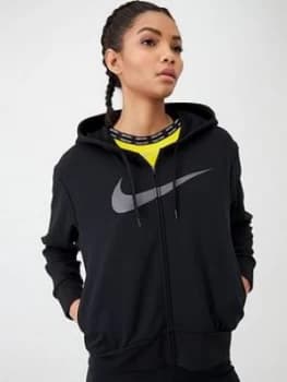 Nike Training Get Fit Full Zip Hoodie - Black, Size 2XL, Women