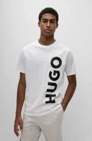 Hugo Boss Basic Crew Shoulder Logo T-Shirt White Size S Men