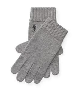 Polo Ralph Lauren Merino Wool Knitted Gloves - Grey