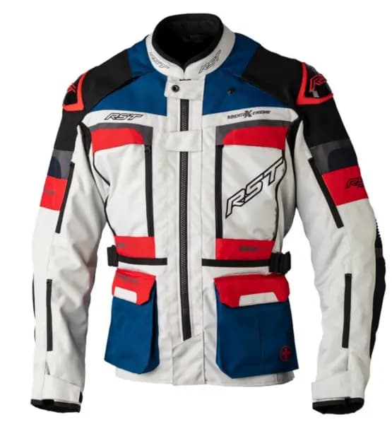 RST Adventure-Xtreme Race Dept Ce Mens Textile Jacket Ice Blue Red 40