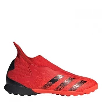adidas Predator Freak .3 Junior Laceless Astro Turf Trainers - Red/SolarRed