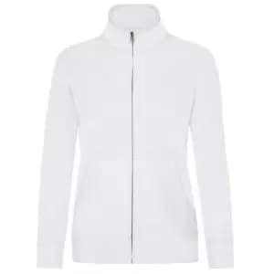 Fruit Of The Loom Ladies/Womens Lady-Fit Fleece Sweatshirt Jacket (S) (White)