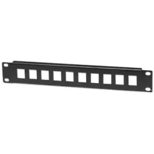 Intellinet Patch Panel Blank 10" 1U 10-Port Black