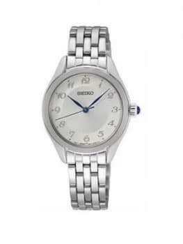 Seiko Seiko Silver Dial Blue Hands Stainless Steel Bracelet Ladies Watch