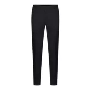 Subtle Check Slim Suit Pants - Black