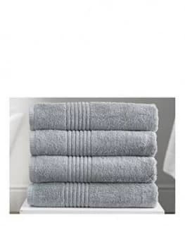 Eden Egyptian Pair Of Cotton Towels - Silver
