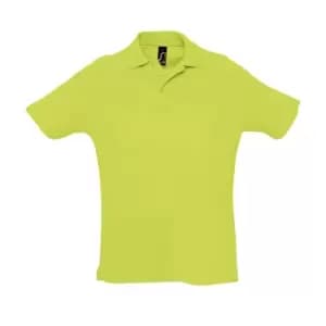 SOLS Mens Summer II Pique Short Sleeve Polo Shirt (M) (Apple Green)
