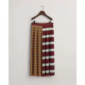 Gant Striped Pleated Skirt Plumped Red 3 - Red