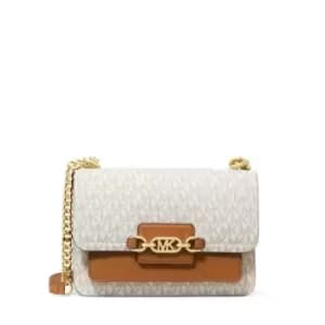 Michael Kors Heather Large Leather Shoulder Bag - Beige