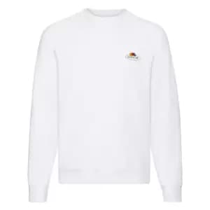 Fruit of the Loom Mens Vintage Small Logo Set-in Sweatshirt (L) (White)