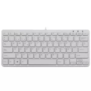 R-Go Tools R-Go Compact Keyboard, QWERTY (ES), white, wired